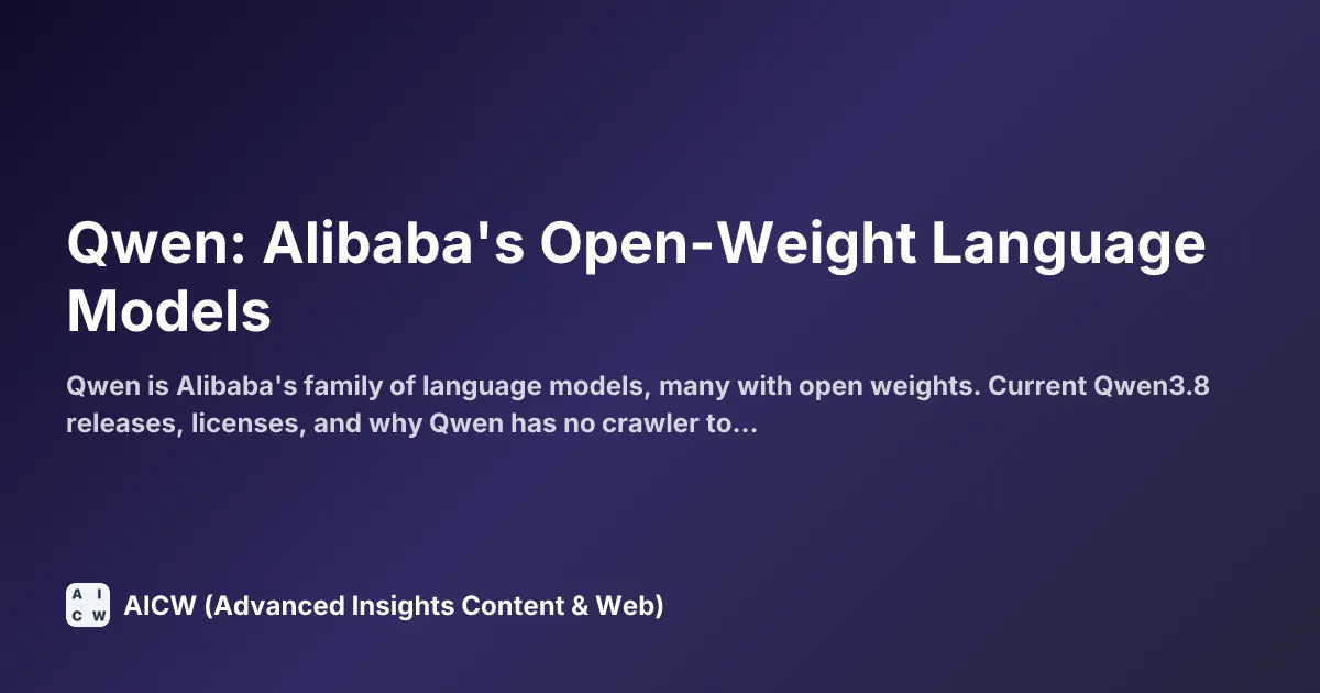 Qwen: Alibaba's Open-Weight Language Models