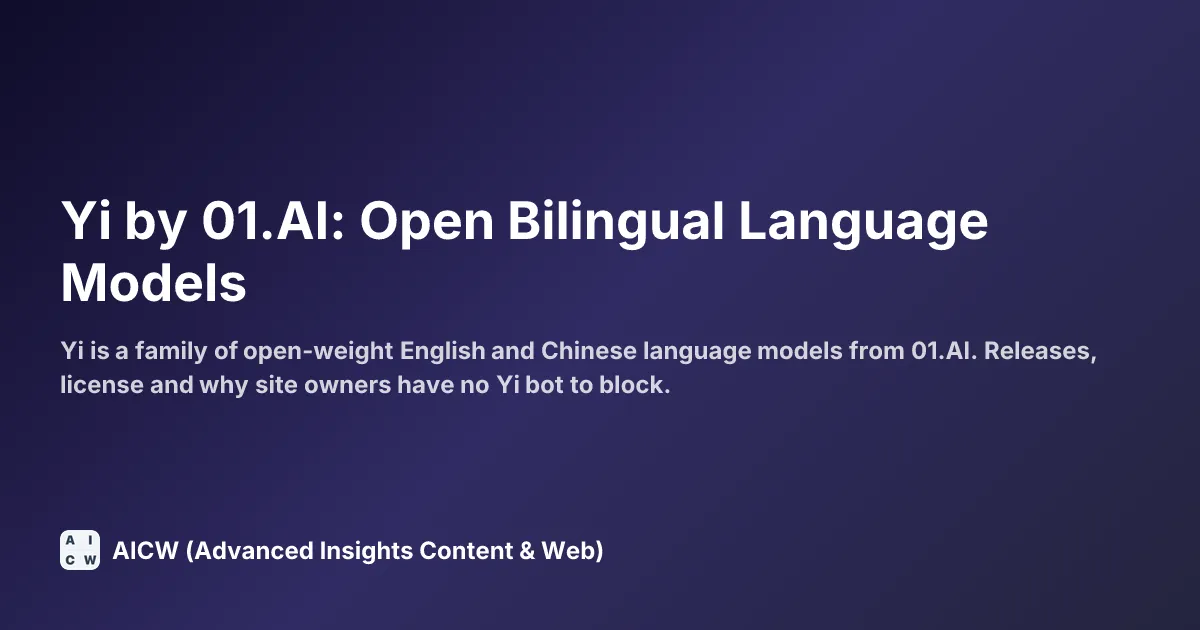 Yi by 01.AI: Open Bilingual Language Models