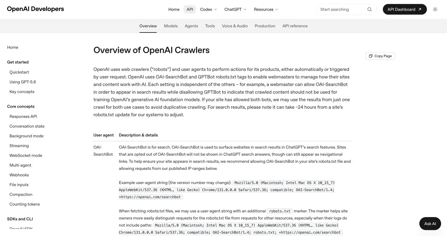 AI Crawler Identification and Bot Access Control